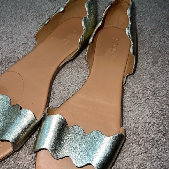 JCrew Gold Scallop Sandals - Picture 5 of 6